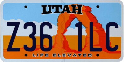 UT license plate Z361LC