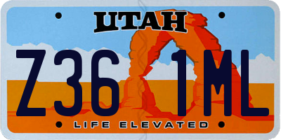 UT license plate Z361ML