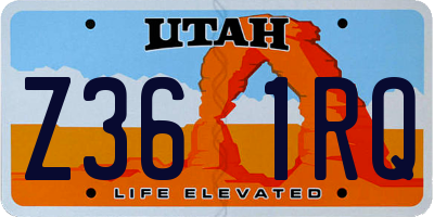 UT license plate Z361RQ