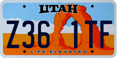 UT license plate Z361TF