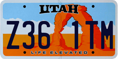UT license plate Z361TM