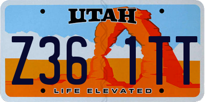 UT license plate Z361TT