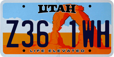 UT license plate Z361WH
