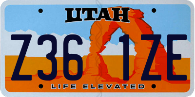 UT license plate Z361ZE
