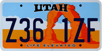 UT license plate Z361ZF