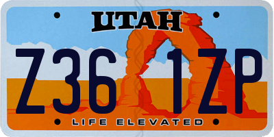 UT license plate Z361ZP