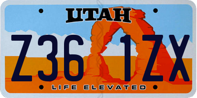 UT license plate Z361ZX