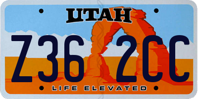 UT license plate Z362CC