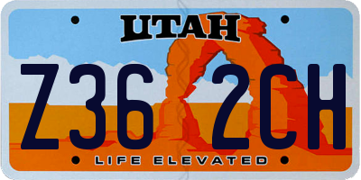 UT license plate Z362CH