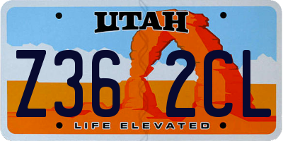 UT license plate Z362CL