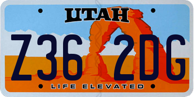 UT license plate Z362DG