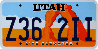 UT license plate Z362II