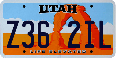UT license plate Z362IL