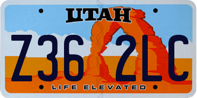 UT license plate Z362LC