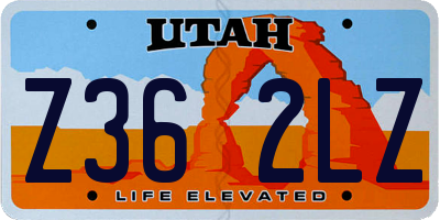 UT license plate Z362LZ