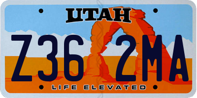 UT license plate Z362MA