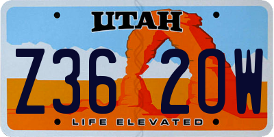 UT license plate Z362OW