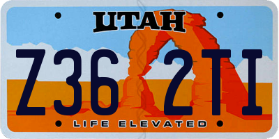 UT license plate Z362TI