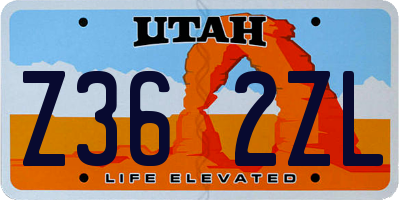 UT license plate Z362ZL