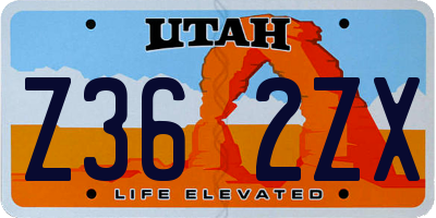 UT license plate Z362ZX