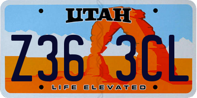 UT license plate Z363CL