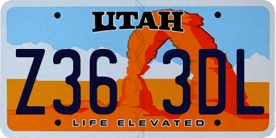 UT license plate Z363DL