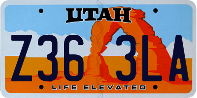 UT license plate Z363LA
