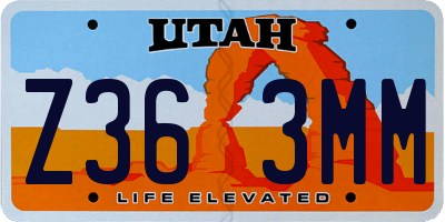 UT license plate Z363MM