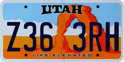 UT license plate Z363RH
