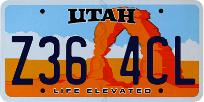 UT license plate Z364CL
