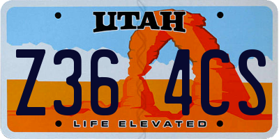 UT license plate Z364CS