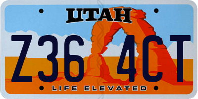 UT license plate Z364CT