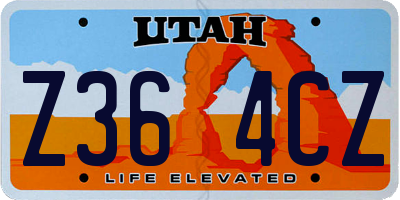 UT license plate Z364CZ