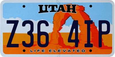 UT license plate Z364IP