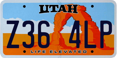 UT license plate Z364LP