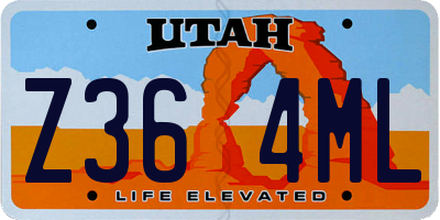 UT license plate Z364ML