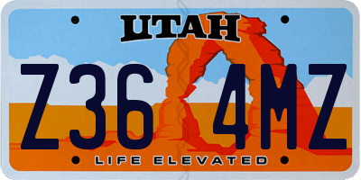 UT license plate Z364MZ