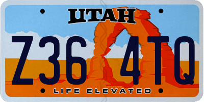 UT license plate Z364TQ