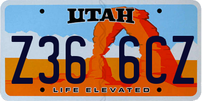 UT license plate Z366CZ