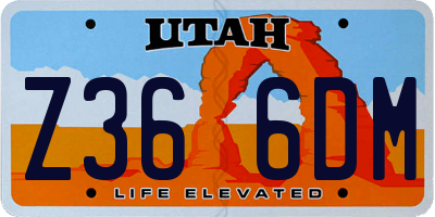 UT license plate Z366DM