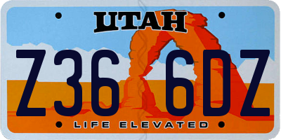 UT license plate Z366DZ