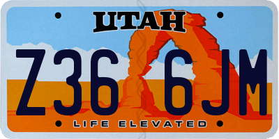 UT license plate Z366JM
