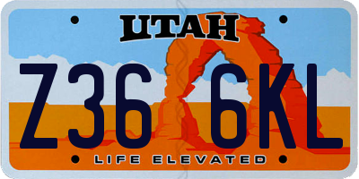 UT license plate Z366KL