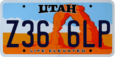 UT license plate Z366LP