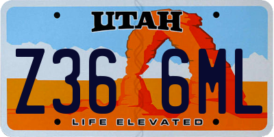 UT license plate Z366ML