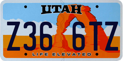 UT license plate Z366TZ