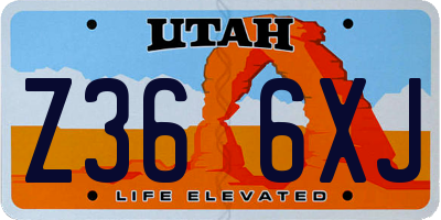 UT license plate Z366XJ