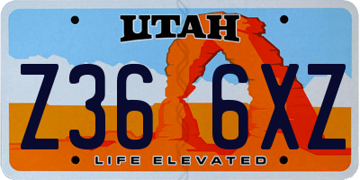 UT license plate Z366XZ
