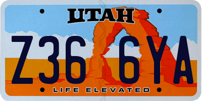 UT license plate Z366YA