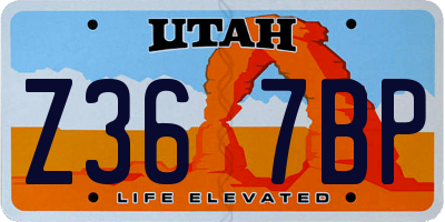 UT license plate Z367BP